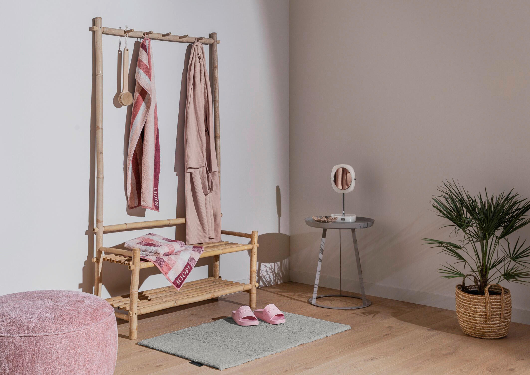 Thumbnail - Joop! Badteppich, Grau, Hellgrau, Textil, Streifen, rechteckig, 90x60 cm, Made in Germany, für Fußbodenheizung geeignet,...