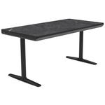 SCHREIBTISCH höhenverstellbar  - Dunkelgrau/Schwarz, Design, Holzwerkstoff/Kunststoff (160/80/73/118cm) - Novel