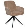 ARMLEHNSTUHL  in Eisen Cord  - Taupe/Schwarz, Design, Textil/Metall (60,5/82,5/62,5cm) - Novel