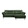 ECKSOFA in Mikrofaser Waldgrün  - Waldgrün/Schwarz, Modern, Holz/Textil (269/96cm) - MID.YOU