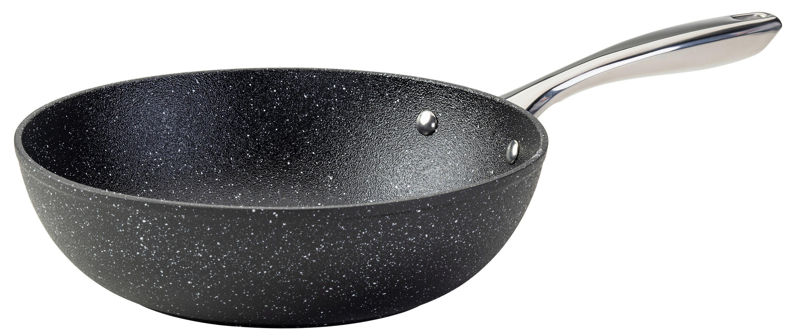 WOKPFANNE Keramikbeschichtung  - Edelstahlfarben/Schwarz, Basics, Metall (28/8cm) - Homeware Profession.