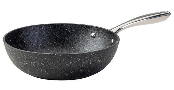 WOKPFANNE Keramikbeschichtung  - Edelstahlfarben/Schwarz, Basics, Metall (28/8cm) - Homeware Profession.