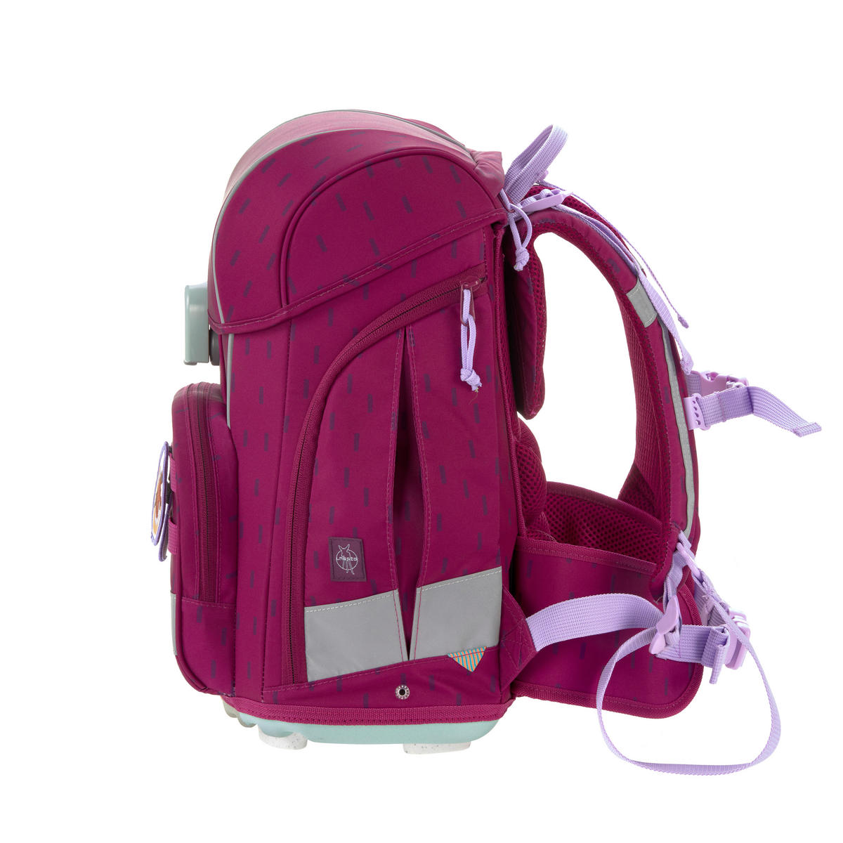 SCHULTASCHENSET - Beere, Basics, Textil (30/25/41,5cm) - Lässig
