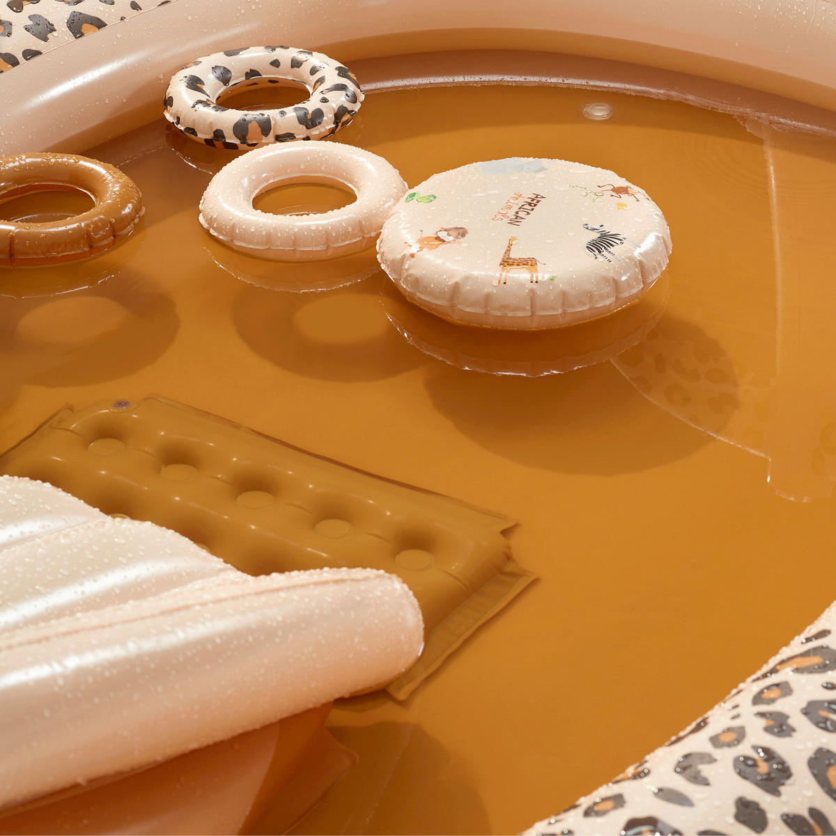 SPIELPOOL Beige Leopard 215/84/156 cm  - Beige, Basics, Kunststoff (215/84/156cm)