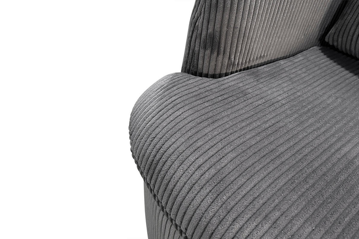SESSEL in Cord Dunkelgrau  - Dunkelgrau, Basics, Textil (72/78/77cm) - MID.YOU