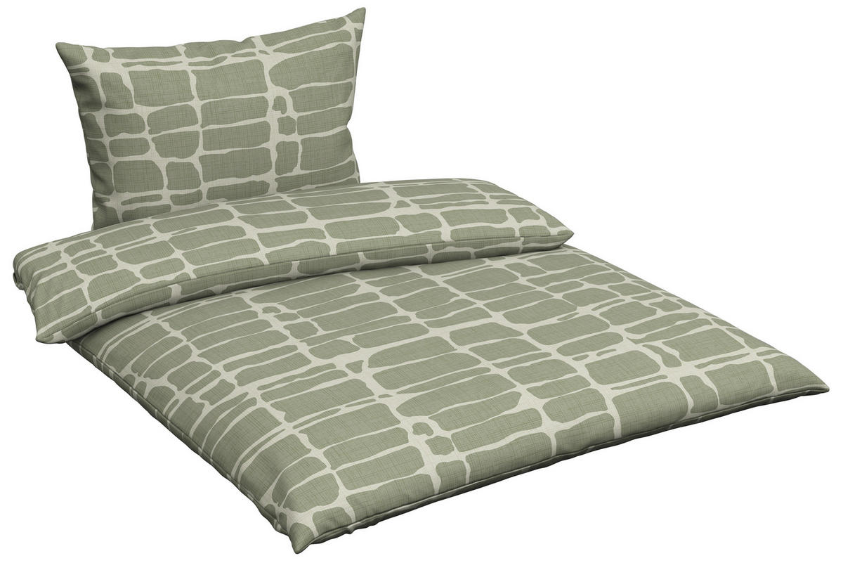 POSTELJNINA CREST 140/200 cm renforcé zelena  - zelena, Konvencionalno, tekstil (140/200cm) - Esposa