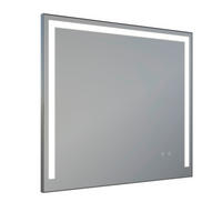 BADEZIMMERSPIEGEL 80/72/2,6 cm  - Alufarben, MODERN, Glas/Metall (80/72/2,6cm) - Celina Home