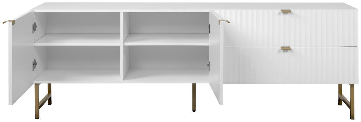 LOWBOARD  in 179/61/41 cm  - Goldfarben/Weiß, Design, Holzwerkstoff/Kunststoff (179/61/41cm) - MID.YOU