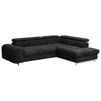 Freisteller von Livetastic ECKSOFA Schwarz Mikrofaser.