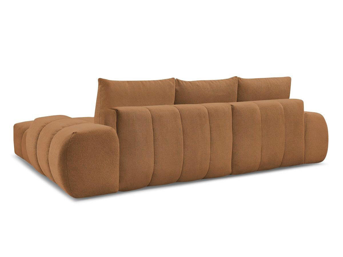 ECKSCHLAFSOFA EVEREST  mit Rücken echt, Armteil links, Armteil rechts Flachgewebe Orange  - Schwarz/Orange, MODERN, Kunststoff/Textil (318/180cm) - Livetastic