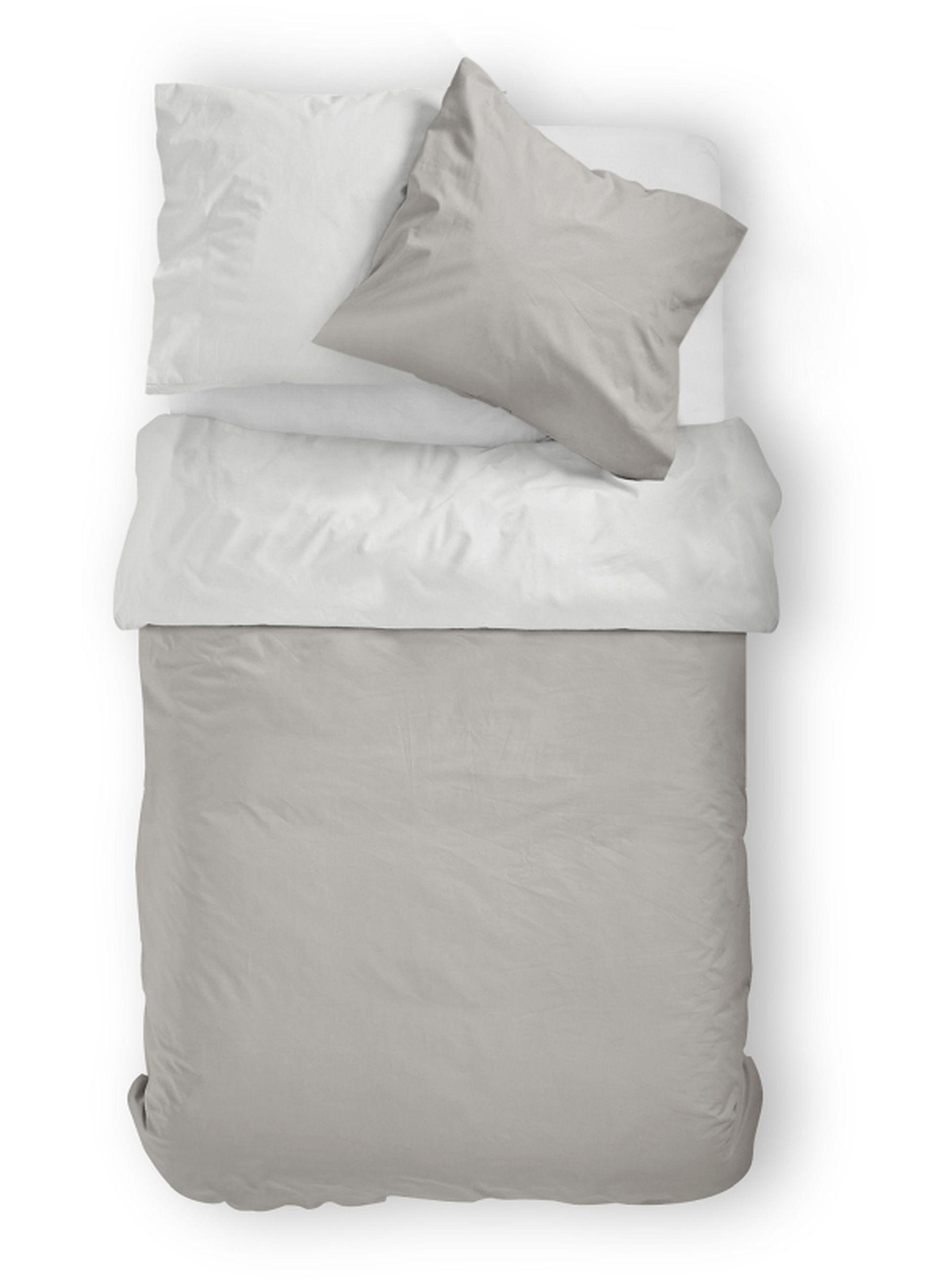 WENDEBETTWÄSCHE Makosatin 140/200 cm  - Taupe/Beige, Basics, Textil (140/200cm)