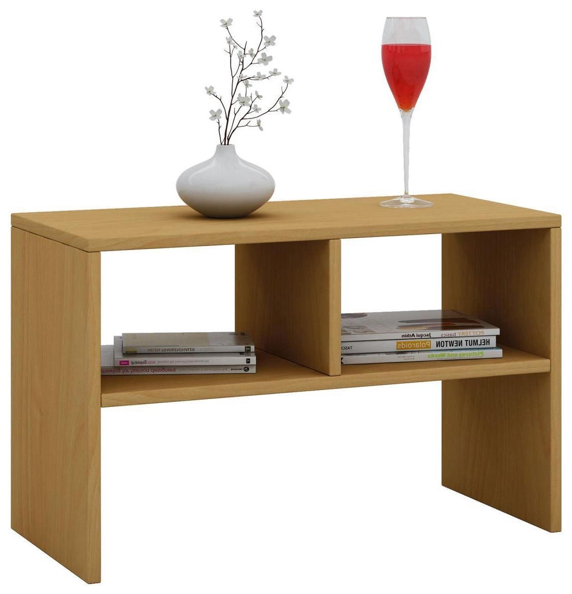 Couchtisch Holz mit Fächer Nachto, Buche Dekor