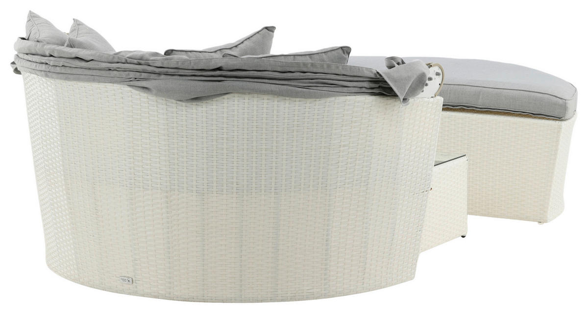 SONNENINSEL 153/72/76 cm  - Weiß, KONVENTIONELL, Kunststoff (153/72/76cm) - Gardenson