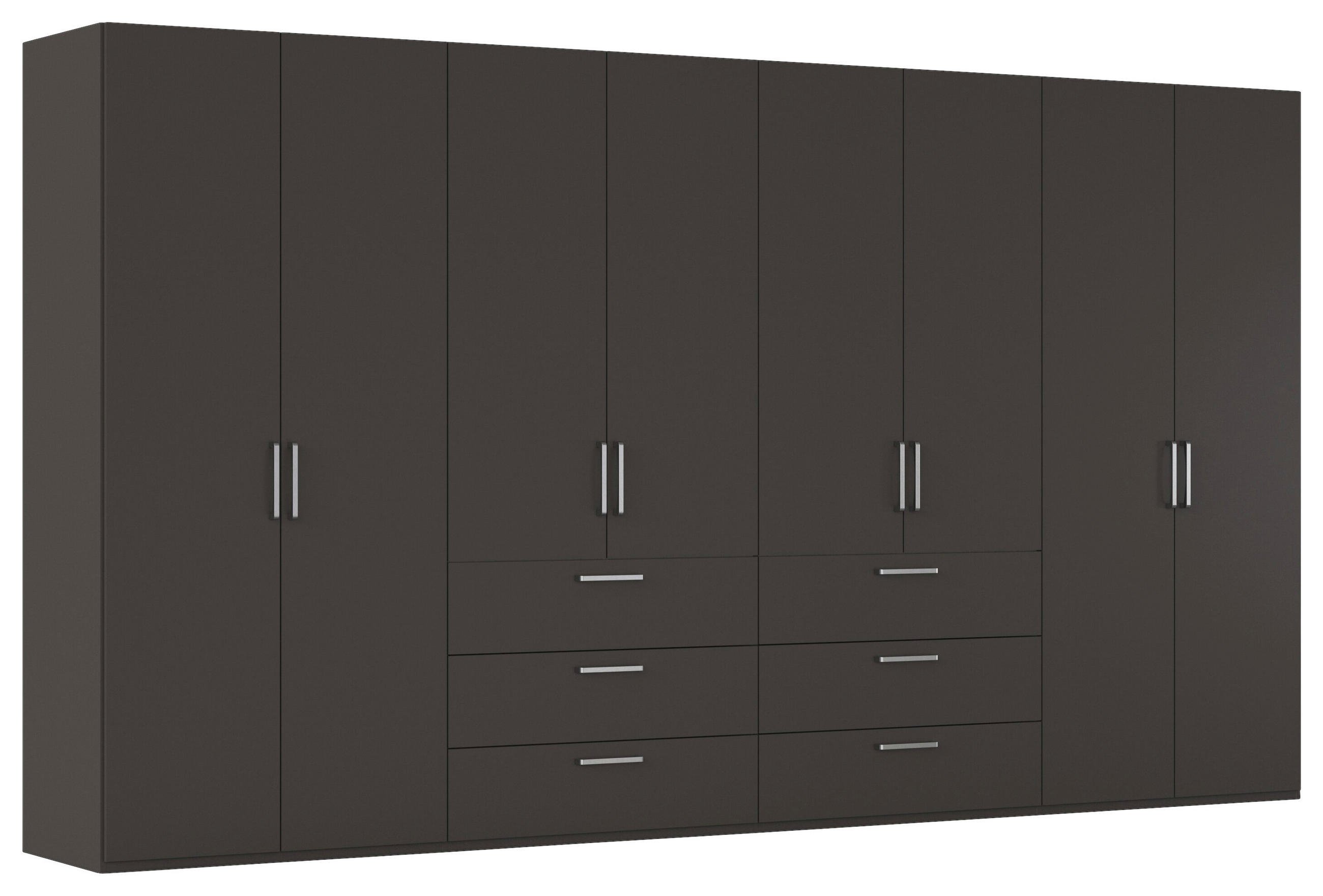 DREHTÜRENSCHRANK Graphitfarben  - Edelstahlfarben/Graphitfarben, Basics, Holzwerkstoff/Metall (400/223/61cm) - Novel