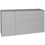 SIDEBOARD Imola  in 169/89/42 cm  - Hellgrau/Schwarz, Design, Glas/Holzwerkstoff (169/89/42cm) - Novel