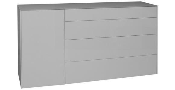 SIDEBOARD Imola  in 169/89/42 cm  - Hellgrau/Schwarz, Design, Glas/Holzwerkstoff (169/89/42cm) - Novel