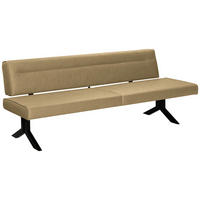 SITZBANK Metall, Textil Olivgrün  - Schwarz/Olivgrün, Konventionell, Textil/Metall (220/87/70-86cm) - Moderano