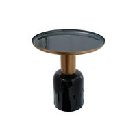 BEISTELLTISCH Goldfarben, Dunkelgrün  - Dunkelgrün/Goldfarben, Basics, Metall (49,5/52/49,5cm) - Kayoom