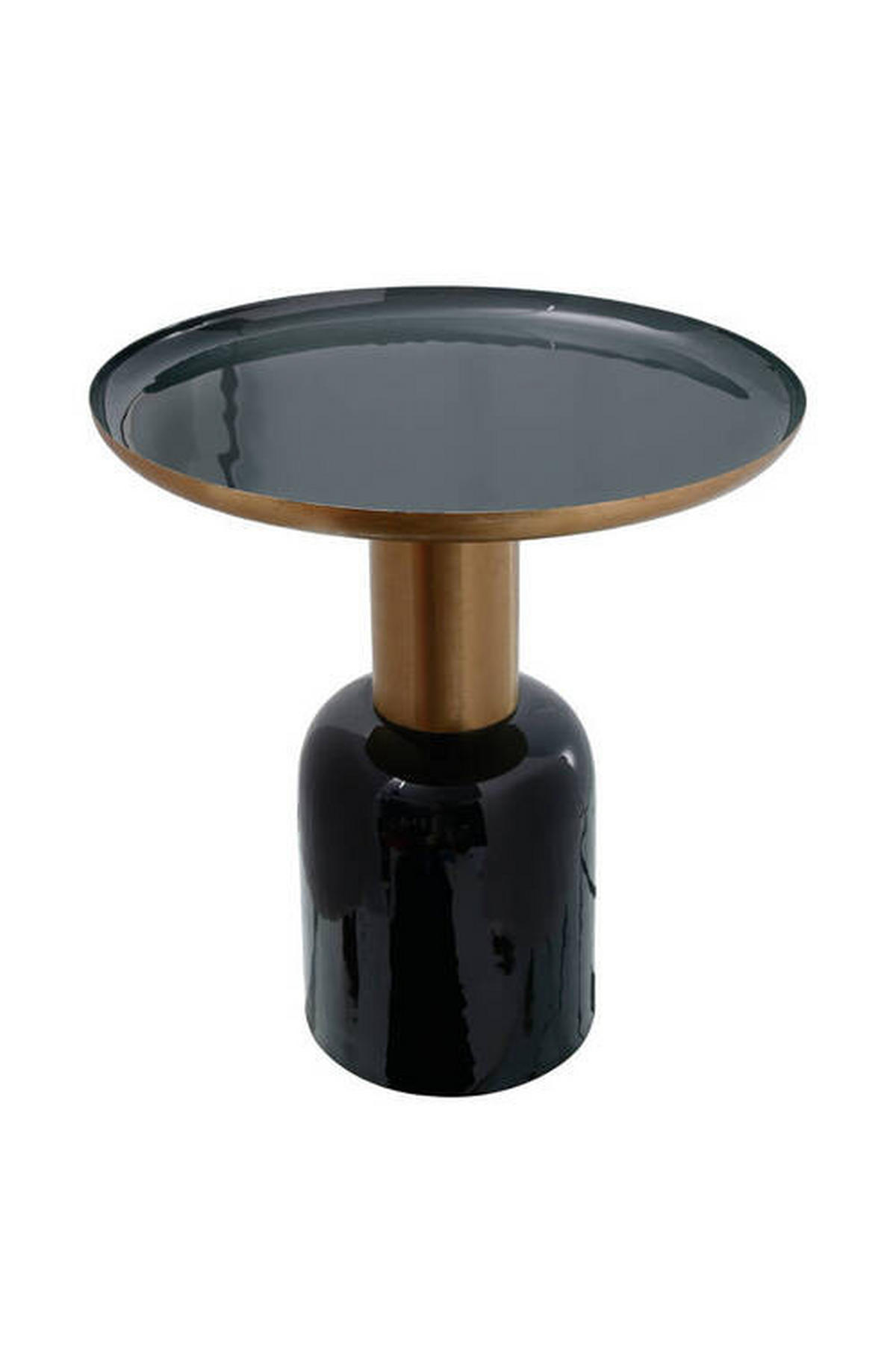 BEISTELLTISCH Goldfarben, Dunkelgrün  - Dunkelgrün/Goldfarben, Basics, Metall (49,5/52/49,5cm) - Kayoom