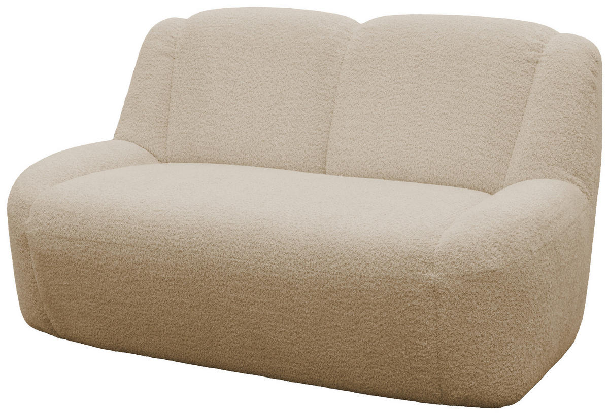 2-SITZER-SOFA 100 034 Chenille Taupe  - Taupe/Creme, MODERN, Kunststoff/Textil (147/82/93cm) - Livetastic