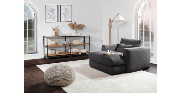 XXL-SESSEL - Anthrazit/Schwarz, ROMANTIK / LANDHAUS, Kunststoff/Textil (120/67/140cm) - Landscape