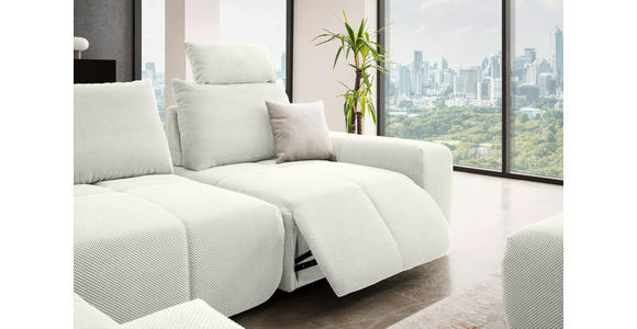 ECKSOFA in Velours Creme 236/326 cm - Creme/Schwarz, Design, Kunststoff/Textil (236/326cm) - Xora
