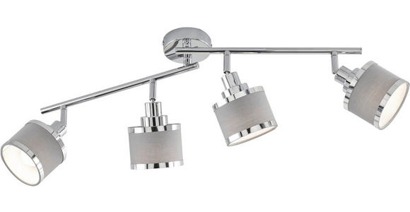STRAHLER 89,3/10/19,5 cm - Chromfarben/Grau, Basics, Kunststoff/Textil (89,3/10/19,5cm) - Novel