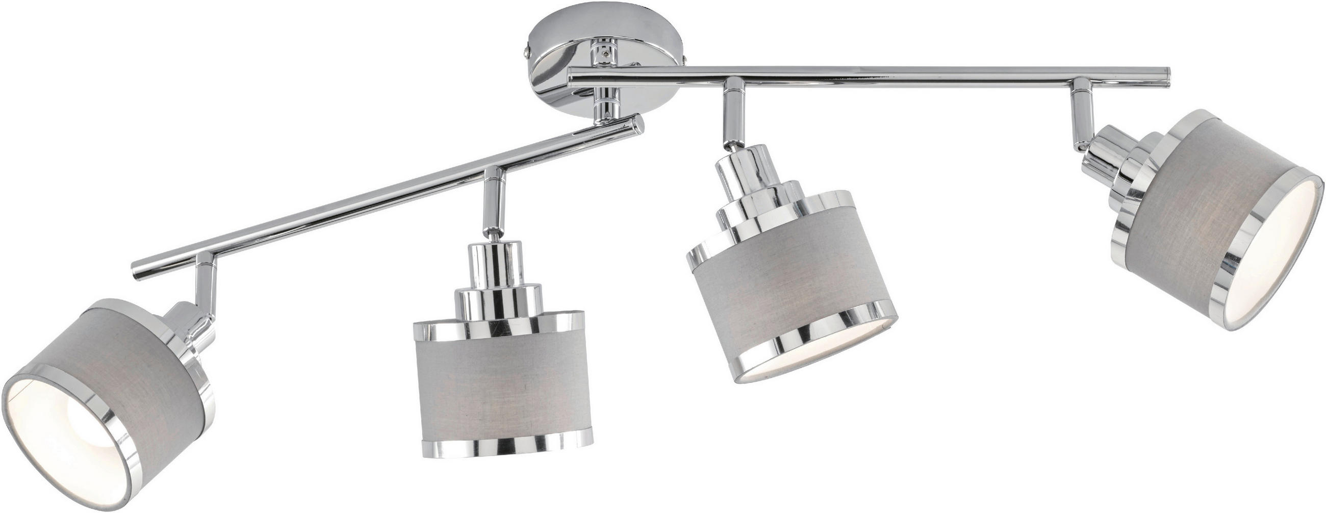 STRAHLER 89,3/10/19,5 cm   - Chromfarben/Grau, Basics, Kunststoff/Textil (89,3/10/19,5cm) - Novel