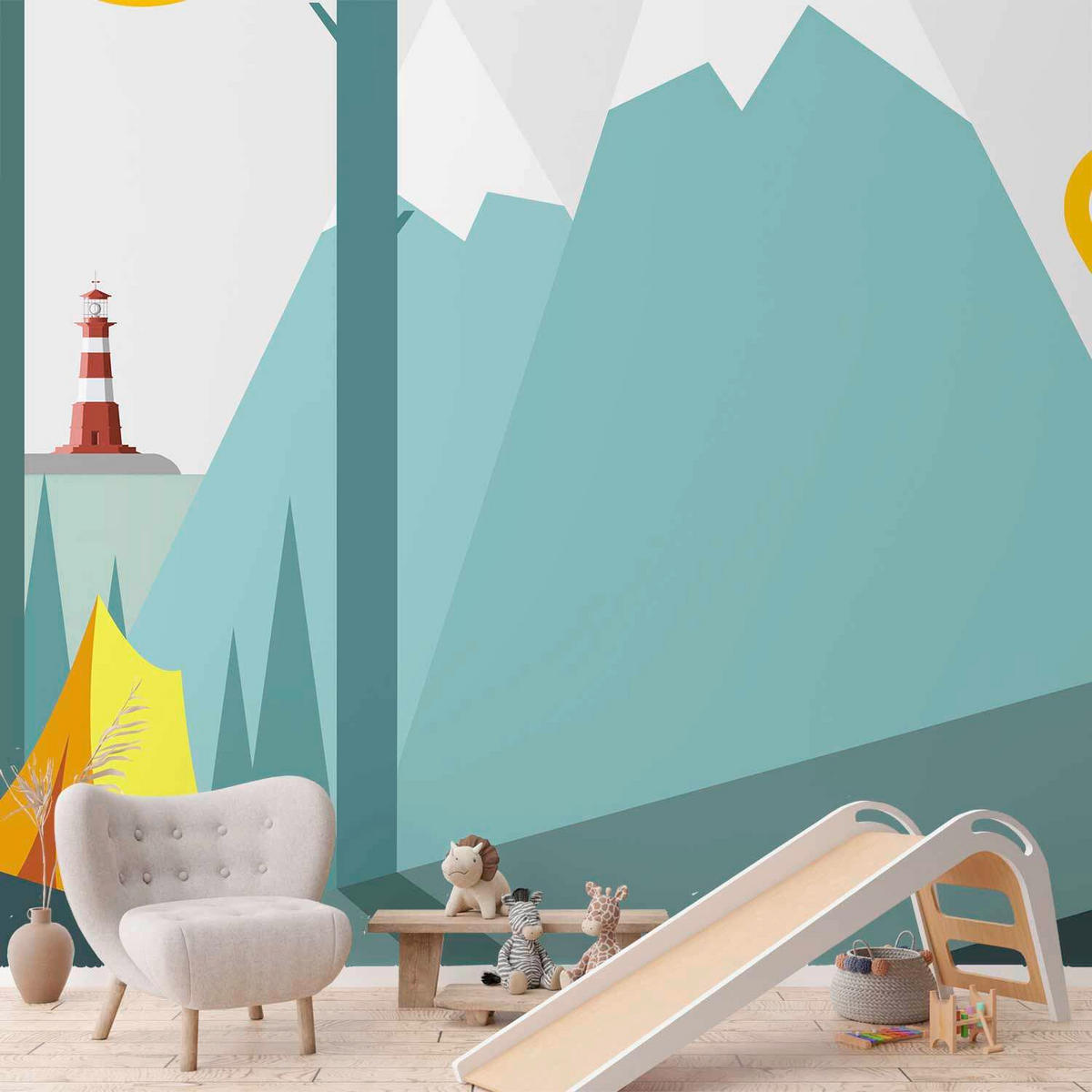 FOTOTAPETE  - Blau/Weiß, LIFESTYLE, Textil (400/280cm) - artgeist