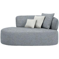 RÉCAMIERE in Chenille Beige, Graubraun  - Beige/Graubraun, MODERN, Kunststoff/Textil (166/86/105cm) - Hom`in