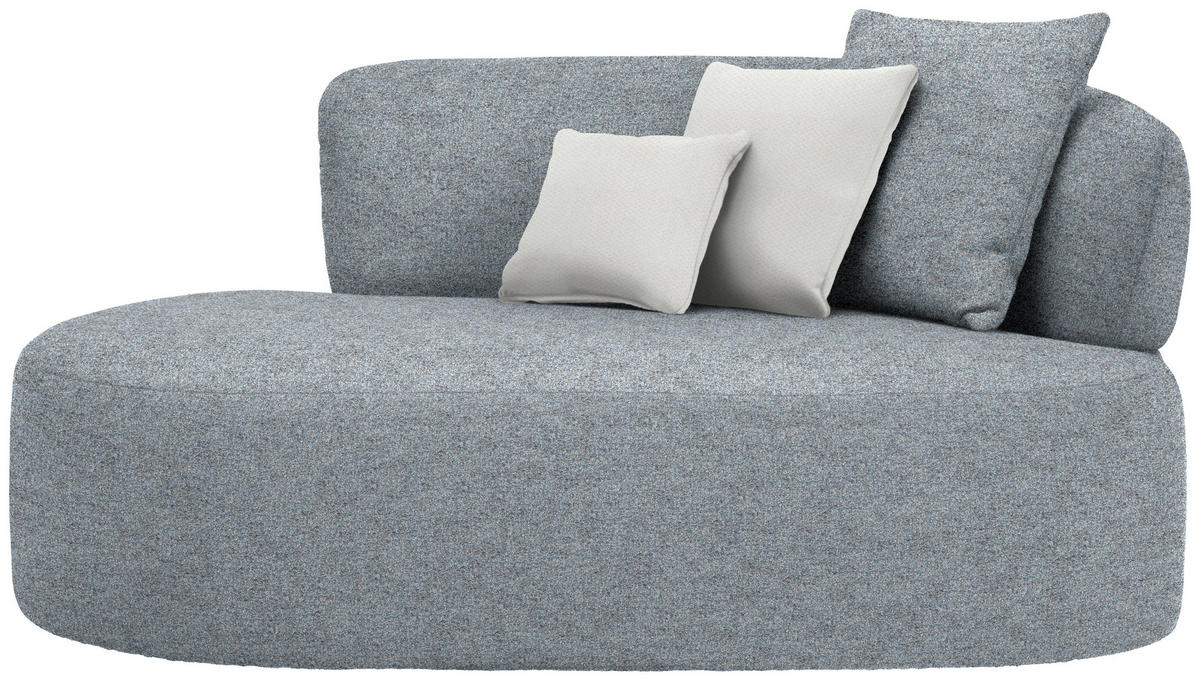 RÉCAMIERE in Chenille Beige, Graubraun  - Beige/Graubraun, MODERN, Kunststoff/Textil (166/86/105cm) - Hom`in