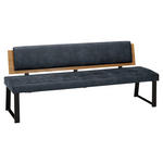 SITZBANK 200/85/60 cm  in Dunkelblau  - Schwarz/Dunkelblau, MODERN, Holz/Textil (200/85/60cm) - Venda