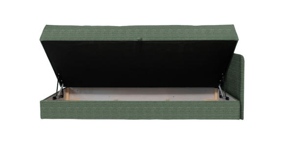 LIEGE in Velours Olivgrün - Schwarz/Olivgrün, KONVENTIONELL, Kunststoff/Textil (205/80/95cm) - Xora
