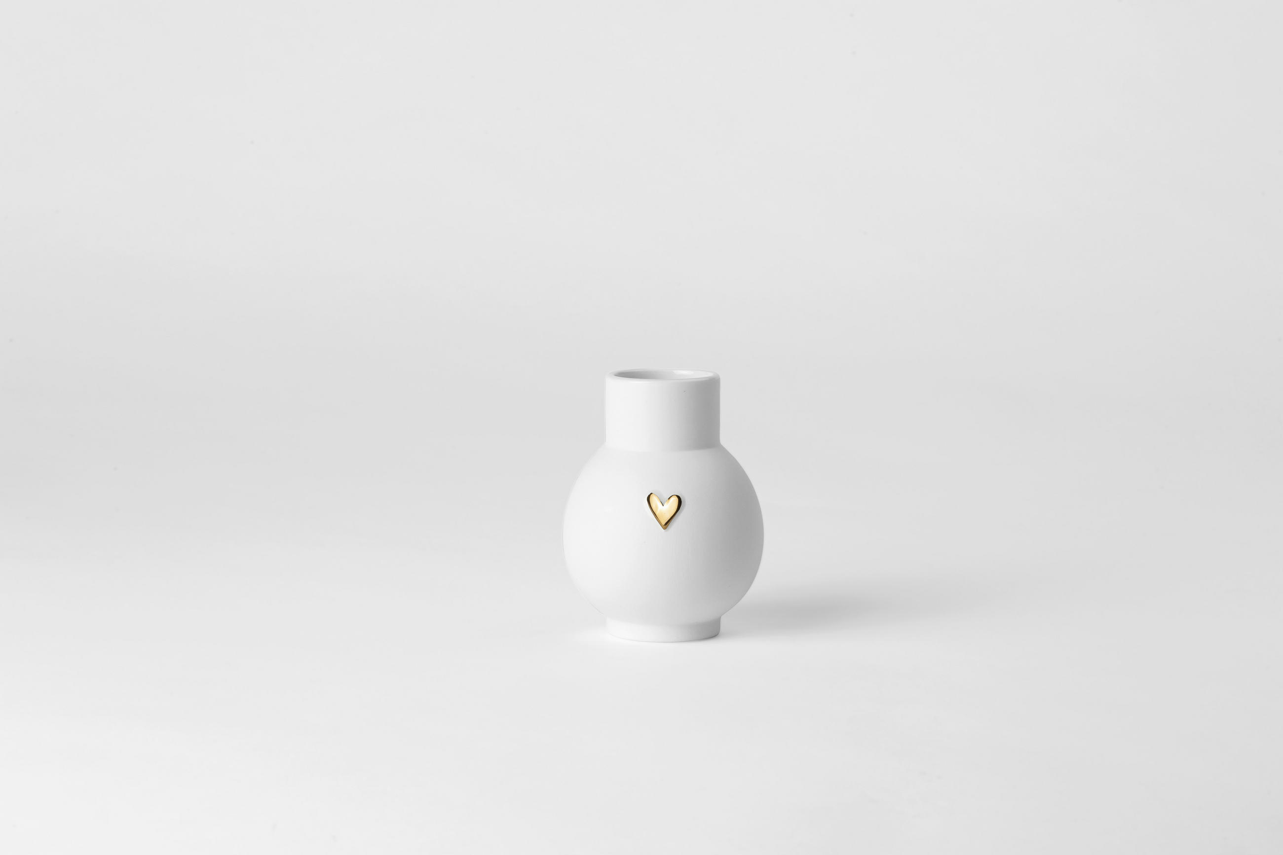 VASE  - Weiss, Basics, Keramik (6,7/9cm) - Räder