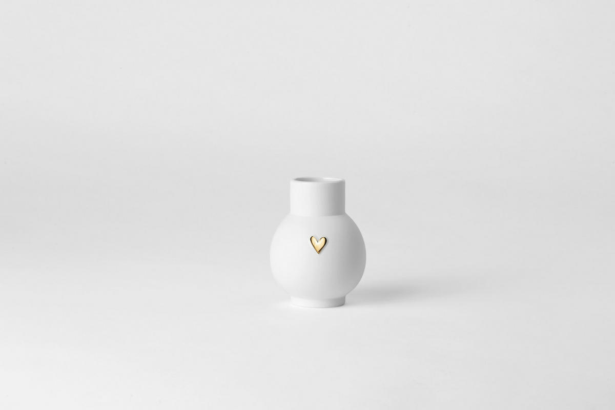VASE  - Weiss, Basics, Keramik (6,7/9cm) - Räder