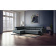 ECKSOFA in Feincord Anthrazit  205/280 cm  - Anthrazit/Schwarz, Design, Textil/Metall (205/280cm) - Xora
