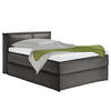 BOXSPRINGBETT 140/200 cm  in Anthrazit  - Anthrazit/Schwarz, Design, Textil (140/200cm) - home24