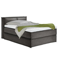 BOXSPRINGBETT 140/200 cm  in Anthrazit  - Anthrazit/Schwarz, Design, Textil (140/200cm) - home24