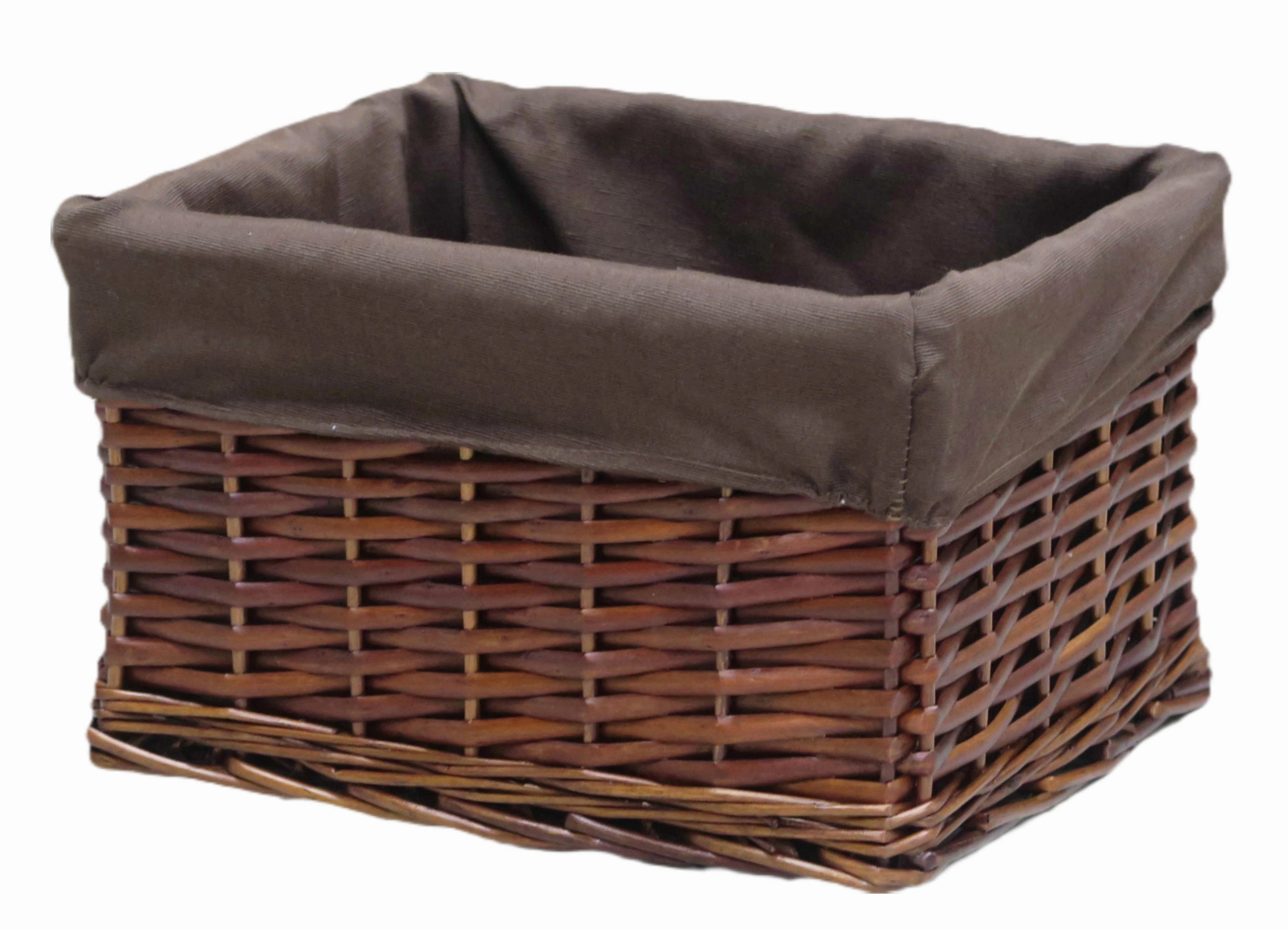 REGALKORB 31/27/18 cm   - Braun, Basics, Holz/Textil (31/27/18cm) - Ambia Home