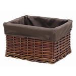 REGALKORB 31/27/18 cm   - Braun, Basics, Holz/Textil (31/27/18cm) - Ambia Home