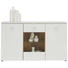 KOMMODE 150/88/42 cm - Eichefarben/Silberfarben, MODERN, Glas/Holzwerkstoff (150/88/42cm) - Hom`in KOMMODE 150/88/42 cm - Eichefarben/Silberfarben, MODERN, Glas/Holzwerkstoff (150/88/42cm) - Hom`in