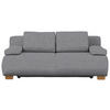 BOXSPRINGSOFA in Webstoff Hellgrau  - Hellgrau/Naturfarben, Modern, Holz/Textil (205/93/108cm) - Venda
