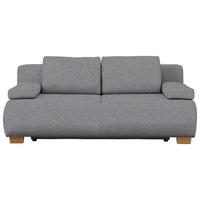 BOXSPRINGSOFA in Webstoff Hellgrau  - Hellgrau/Naturfarben, Modern, Holz/Textil (205/93/108cm) - Venda