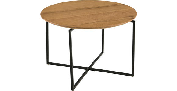 COUCHTISCHSET in Holz, Metall, Holzwerkstoff 80/60/80/60/43/39 cm  - Eichefarben/Schwarz, Design, Holz/Holzwerkstoff (80/60/80/60/43/39cm) - Carryhome