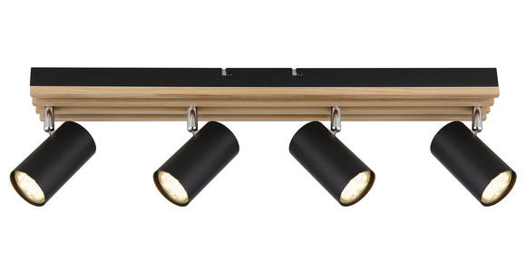 STRAHLER 56/8/12,5 cm   - Schwarz/Pinienfarben, Natur, Holz/Metall (56/8/12,5cm) - Novel