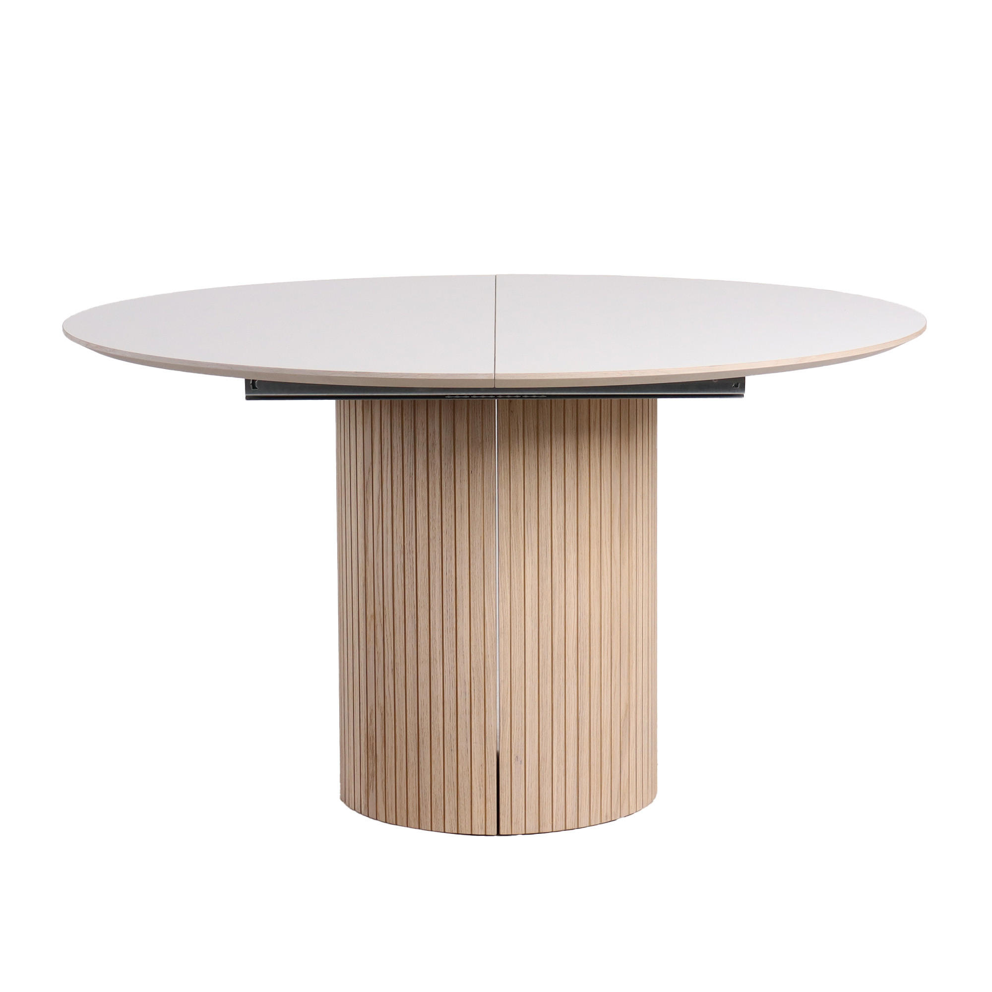 MATBORD i trä, plast, trämaterial 130-220/130/75 cm   - vit/ek Bianco, Modern, trämaterial/trä (130-220/130/75cm) - Niels Andersson