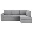 ECKSOFA  in Webstoff Grau  224/165 cm  - Schwarz/Grau, KONVENTIONELL, Kunststoff/Textil (224/165cm) - Xora