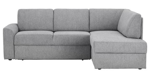 ECKSOFA  in Webstoff Grau  224/165 cm  - Schwarz/Grau, KONVENTIONELL, Kunststoff/Textil (224/165cm) - Xora