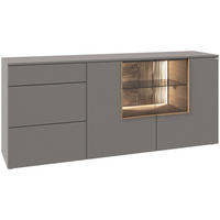 SIDEBOARD Grau, Wildeiche  191,9/84/44,9 cm  - Wildeiche/Grau, Design, Glas/Holz (191,9/84/44,9cm) - Voglauer