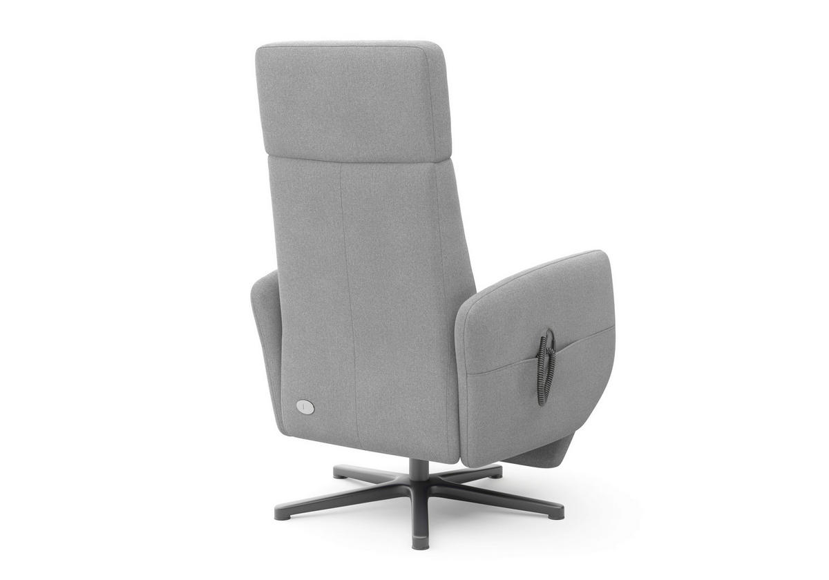 RELAXSESSEL Flachgewebe Aufstehhilfe    - Schwarz/Grau, KONVENTIONELL, Textil/Metall (71/110/82cm) - Sit & More